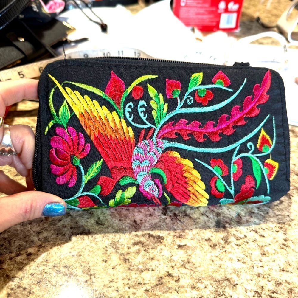 Phoenix clutch purse, shoulder card holder